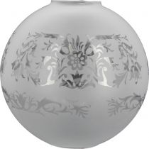 Globe satiné gravure style « Louis XV », Diamètre 180mm(705285)