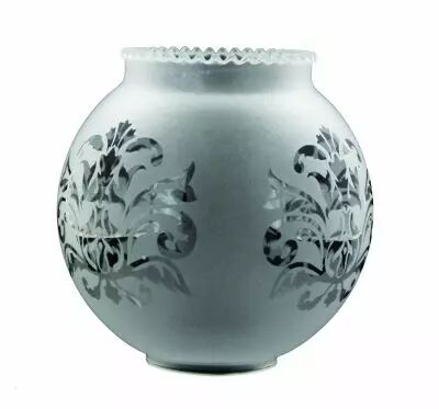 Globe satin� grav� pour lustres, -, longueur 120 mm (745498)