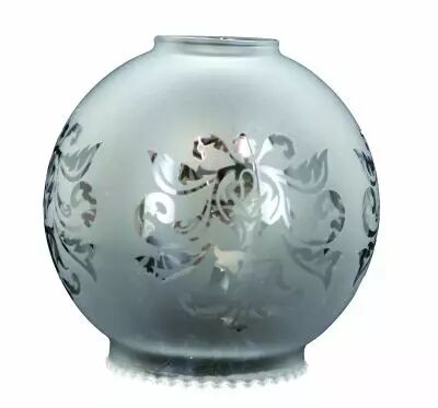 Globe satin� grav� pour lustres, -, longueur 140 mm (745500)