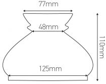 Verrerie Vesta pour luminaire, , longueur 110 mm (703045)