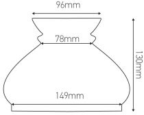 Verrerie Vesta pour luminaire, , longueur 130 mm (703072)