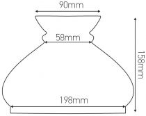 Verrerie Vesta pour luminaire, , longueur 158 mm (703120)