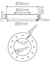 Griffes de suspension  diametre 57 mm (289204)