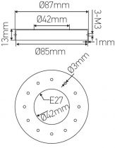 Griffes de suspension  diametre 85 mm (289205)