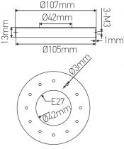 Griffes de suspension  diametre 105 mm (289206)