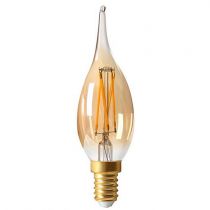 Ampoule Flamme GS4 filament LED 5W E14 2500K 560Lm Ambrée (713781)