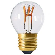 Ampoule Sphérique G45 filament LED 3 loops 3W E27 2200K 120Lm dimmable Claire (716633)