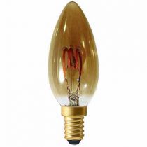 Ampoule Flamme C35 filament LED 3 loops 3W E14 2000K 90Lm dimmable Smoky (716647)