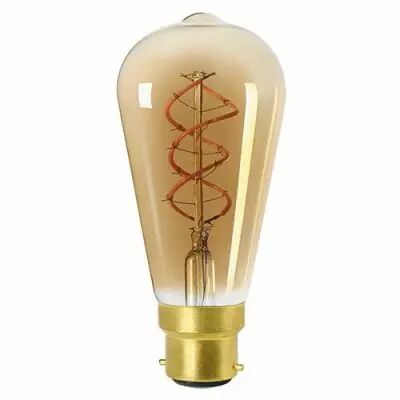 Ampoule Edison filament LED twisted 4W B22 2000K 200Lm dimmable Ambr�e (716678)