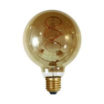 Ampoule Globe G95 filament LED twisted 4W E27 2000K 160Lm dimmable Smoky (716692)