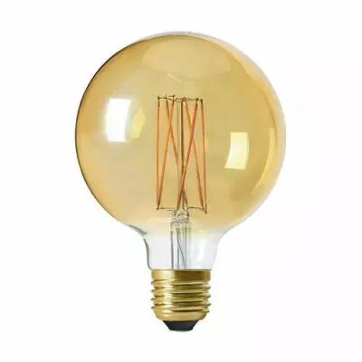Ampoule Globe G125 filament LED 6W E27 2100K 390Lm dimmable Ambr�e (715986)
