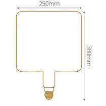 Ampoule géante Cube design by Fabrice Peltier filament LED 4W E27 2000K 400Lm dimmable Ambrée (717004)