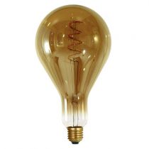 Ampoule géante filament LED twisted 240mm 4W E27 2000K 160Lm dimmable Smoky (716697)