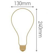 Ampoule géante filament LED twisted 240mm 4W E27 2000K 160Lm dimmable Smoky (716697)