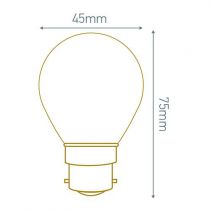 Ampoule Sphérique G45 filament LED 4W B22 2700K 400Lm Opaline (719006)