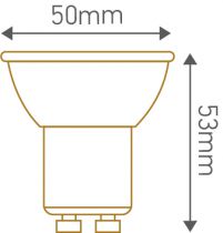 Spot kit (x5) LED 4.8W GU10 3000K 400lm 36° claire dimmable