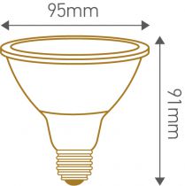 Spot PAR LED 10W E27 3000K 750lm 38° claire dimmable