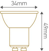 Spot LED 4W GU10 3000K 300lm 38° claire