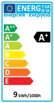 Standard A60 LED 330° 9W E27 2700K 806lm dépoli dimmable