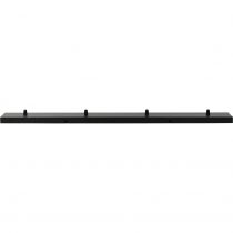 Plafonnier rectangulaire 4 sorties 900 x 95 x 25mm noir