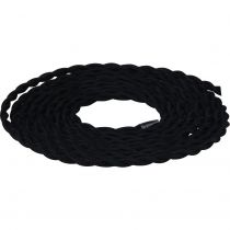 Câble textile torsadé 2 x 0.75mm² noir