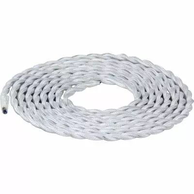C�ble textile torsad� 2 x 0.75mm� blanc