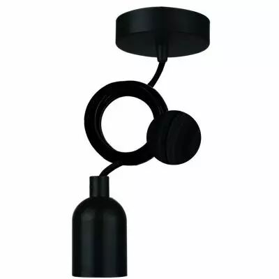 Suspension m�tallique E40 c�ble textile 2m noir