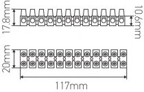Barrette de connexion nylon blanc 12 pôles
