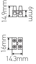Barrette de connexion noir 2 pôles