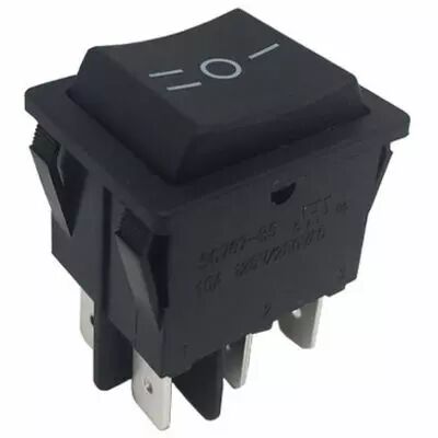 Interrupteur bipolaire � bascule noir