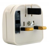 Adaptateur de fiches EU-UK blanc