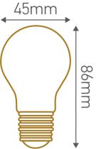 Sphérique G45 filament LED 6W E27 2700K 780lm mat dimmable