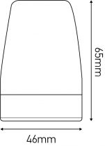 Douille E27 porcelaine Ø46mm H.66mm blanc