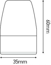 Douille E14 porcelaine Ø33mm H.60mm blanc