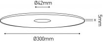 DISKY - Abat-jour métal Ø300mm bleu outremer