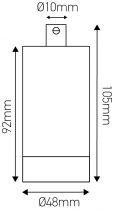 MIXGO - Douille aluminium E27 avec bague Ø48mm H.105mm vert sapin