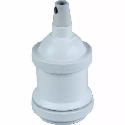 MIXGO - Douille aluminium E27 avec bague �50mm H.72mm blanc mat blanc mat