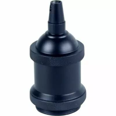 MIXGO - Douille aluminium E27 avec bague �50mm H.72mm noir mat