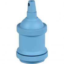 MIXGO - Douille aluminium E27 avec bague Ø50mm H.72mm bleu ciel mat