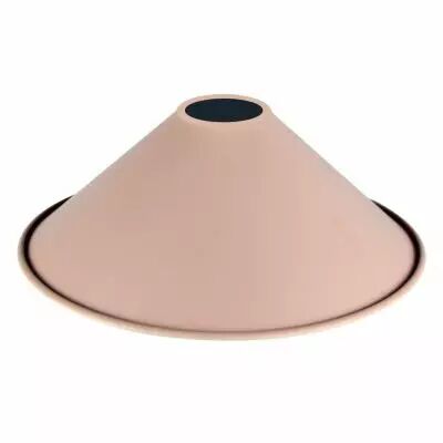 MIXGO - Abat-jour m�tal conique pour douille E27 �220mm rose poudr� mat