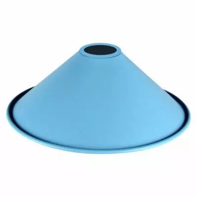 MIXGO - Abat-jour m�tal conique pour douille E27 �220mm bleu ciel mat