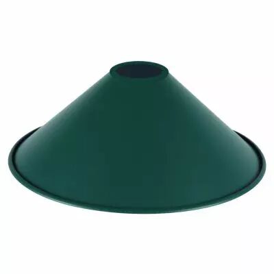 MIXGO - Abat-jour m�tal conique pour douille E27 �220mm vert bouteille mat