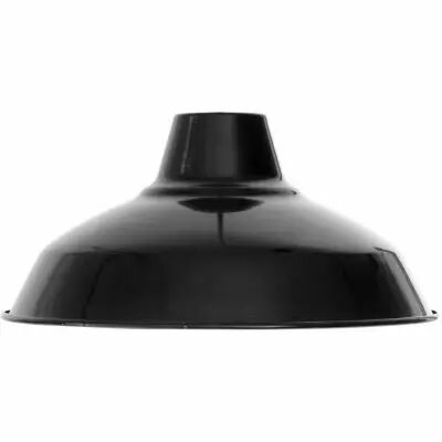 MIXGO - Abat-jour m�tal industriel sans arr�t de c�ble �270mm noir satin�
