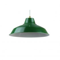 MIXGO - Abat-jour métal industriel sans arrêt de câble Ø270mm vert sapin satiné