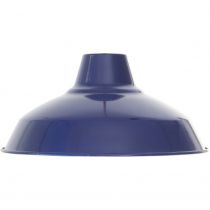 MIXGO - Abat-jour mtal industriel sans arrt de cble 270mm bleu outremer satin