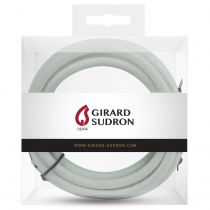 Câble textile coton rond 2 x 0.75mm² L.2m crème