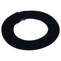 Câble textile coton rond 2 x 0.75mm² L.2m noir