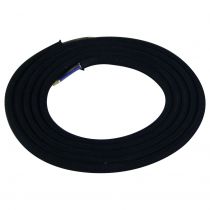 Cble textile coton rond 2 x 0.75mm L.2m noir