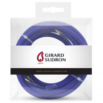 Câble textile coton rond 2 x 0.75mm² L.2m bleu outremer