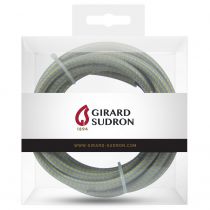 Câble textile rond 2 x 0.75mm² L.2m jaune et gris